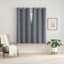 2-Pack Eclipse Nate Navy Blue Magnetic Closure Blackout Curtain Panel Set, 63"