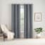 2-Pack Navy Blue Magnetic Closure Blackout Curtain Panels, 84"