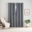 2-Pack Navy Blue Magnetic Closure Blackout Curtain Panels, 84"