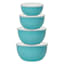 KitchenAid Set of 4 Prep Bowls, Aqua Sky