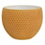 Matte Yellow Hammered Ceramic Indoor Bowl Planter, Small