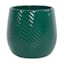 Indoor Chevron Shiny Green Pot, Small