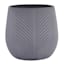 Indoor Chevron Matte Grey Pot, Small