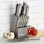 Farberware 15-Piece Stamped Stainless Steel Graphite Cutlery Block Set