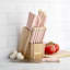 Farberware 15-Piece Gold & Blush Cutlery Block Set