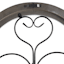 Honeybloom Barbed Quatrefoil Scroll Medallion White Metal & Wood Wall Decor, 36"