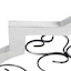 Honeybloom Barbed Quatrefoil Scroll Medallion White Metal & Wood Wall Decor, 36"