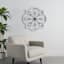 Honeybloom Barbed Quatrefoil Scroll Medallion White Metal & Wood Wall Decor, 36"