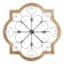 Honeybloom Barbed Quatrefoil Scroll Medallion Natural Wood Wall Decor, 36"