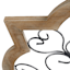 Honeybloom Barbed Quatrefoil Scroll Medallion Natural Wood Wall Decor, 36"