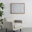 Honeybloom Wooden Framed Embossed White Medallion Wall Art, 29x39