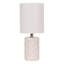 Providence White Quatrefoil Ceramic Mini Table Lamp with Shade, 12"
