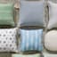 Providence Green Striped Cotton Velvet Throw Pillow, 18"