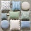Providence Green Woven Throw Pillow with Rope Border & Tassel, 14x20