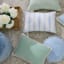 Providence Solid Green Throw Pillow with Flange, 18"