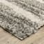 (A345) Lizzy Grey & Ivory Shag Accent Rug, 3x5