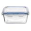 6-Piece Square Glass Food Storage Set with Locking Lids