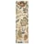 (D463) Casey Ivory, Grey & Blue Floral Runner, 2x7