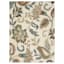 (D463) Casey Ivory Floral Patterned Area Rug, 5x7