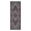 (D475) Black Medallion Runner, 2x5