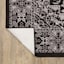 (D475) Black Medallion Runner, 2x5