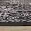(D475) Black Medallion Runner, 2x5