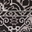 (D475) Black Medallion Runner, 2x5