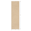 (E457) Ruby Natural Flatweave Outdoor Runner, 2x7
