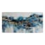 Teal & Gold Canvas Wall Art, 60x30