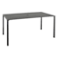 Grammercy Black Steel Slat Patio Dining Table, 60x36