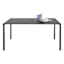 Grammercy Black Steel Slat Patio Dining Table, 60x36