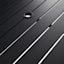 Grammercy Black Steel Slat Patio Dining Table, 60x36