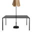 Grammercy Black Steel Slat Patio Dining Table, 60x36