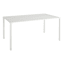 Grammercy White Steel Slat Patio Dining Table, 60x36