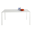Grammercy White Steel Slat Patio Dining Table, 60x36