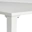Grammercy White Steel Slat Patio Dining Table, 60x36