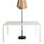 Grammercy White Steel Slat Patio Dining Table, 60x36