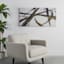 Crosby St. Embellished Black & White Abstract Canvas Wall Art, 25x50