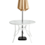 Woodhill Round Wavy Glass Patio Dining Table, White