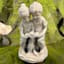 Boy & Girl Outdoor Garden Statue, 16"