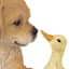 Dog & Duck Outdoor Garden Statue, 10"