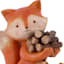 Campfire Fox with Firewood Outdoor Garden Statue, 8"