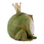 Frog Crown Outdoor Garden Statue, 6"
