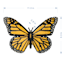 Orange Metal Outdoor Butterfly Hanger, 11"