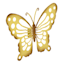 Honeybloom Butterfly Yellow Pot Outdoor Hanger, 5"