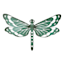 Honeybloom Dragonfly Green Pot Outdoor Hanger, 5"