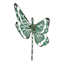 Honeybloom Dragonfly Green Pot Outdoor Hanger, 5"