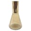 Crosby St. Brown Glass Beaker Vase with Gold Neck, 7"