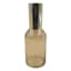 Crosby St. Brown Glass Vase with Gold Neck, 11"