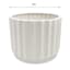 Indoor White Wave Cylinder Ceramic Pot, Large